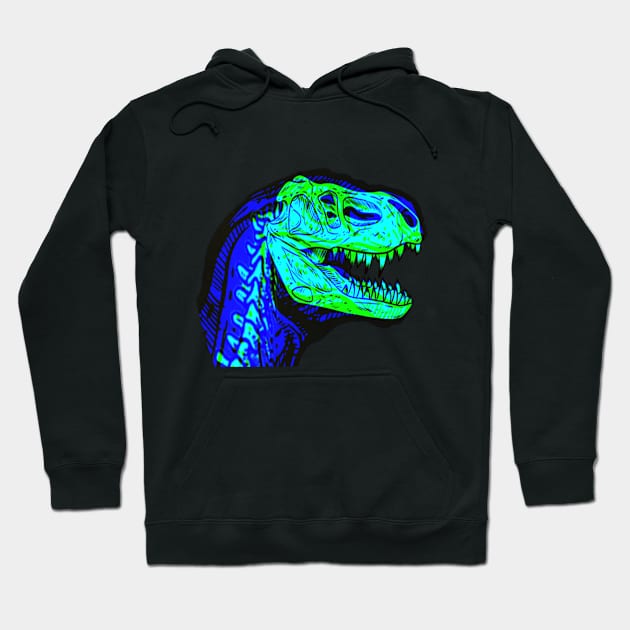 T-Rex Interactive Green&Blue Filter T-Shirt #2 By Red&Blue Hoodie by RedAndBlue